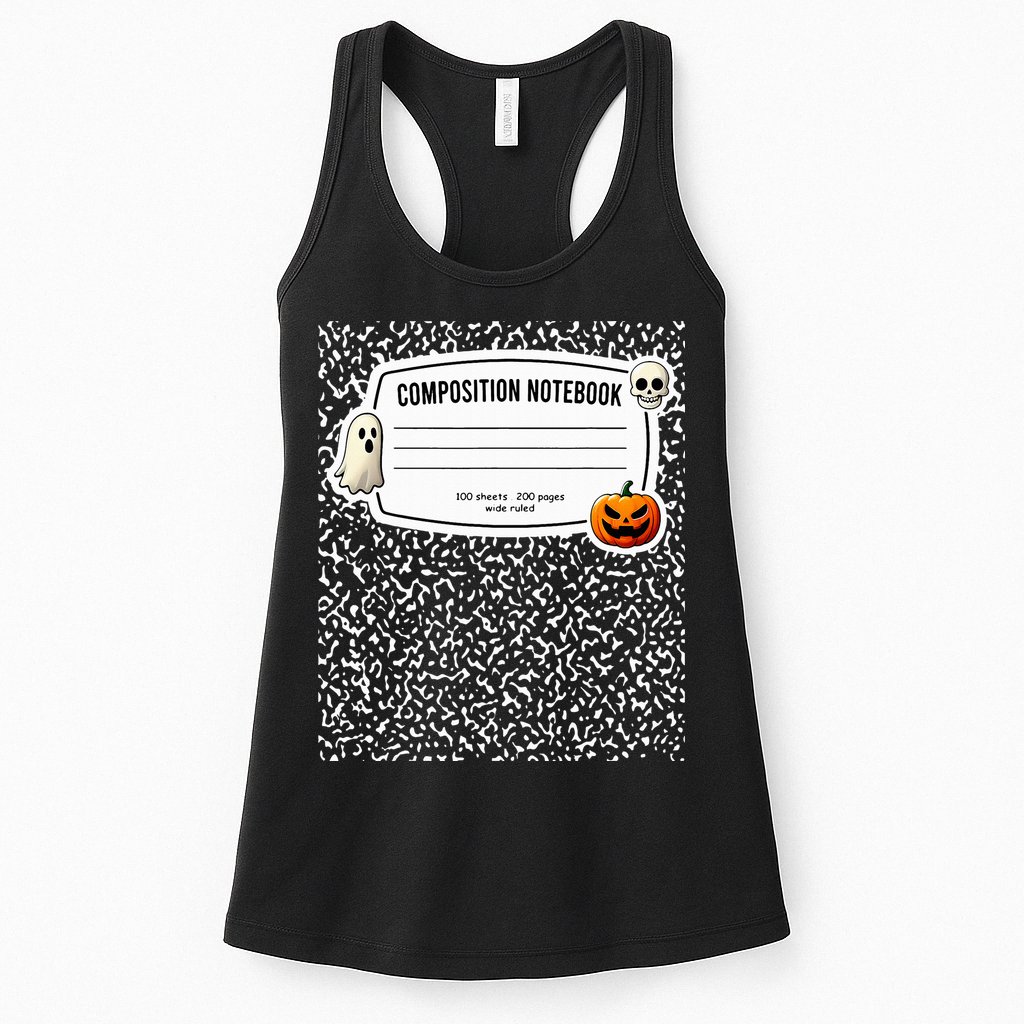 Composition Notebook Costume Adult Halloween For Teachers Womens Tank Top
