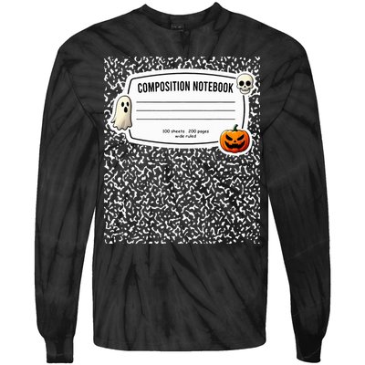 Composition Notebook Costume Adult Halloween For Teachers Tie-Dye Long Sleeve Shirt