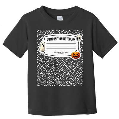 Composition Notebook Costume Adult Halloween For Teachers Toddler T-Shirt