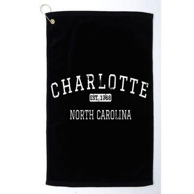 Charlotte North Carolina NC Vintage Golf Towel