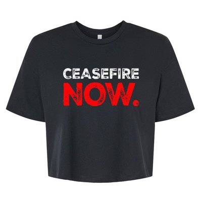 Ceasefire NOW Bella+Canvas Jersey Crop Tee