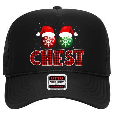 Chest Nuts Christmas Matching Couples Chestnuts High Crown Mesh Back Trucker Hat