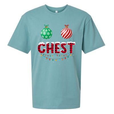 Chest Nuts Christmas Shirt Funny Matching Couple Chestnuts Sueded Cloud Jersey T-Shirt