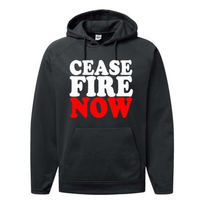 Ceasefire NOW  Performance Fleece Hoodie