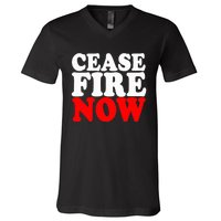 Ceasefire NOW  V-Neck T-Shirt