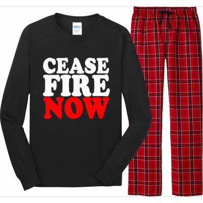 Ceasefire NOW  Long Sleeve Pajama Set