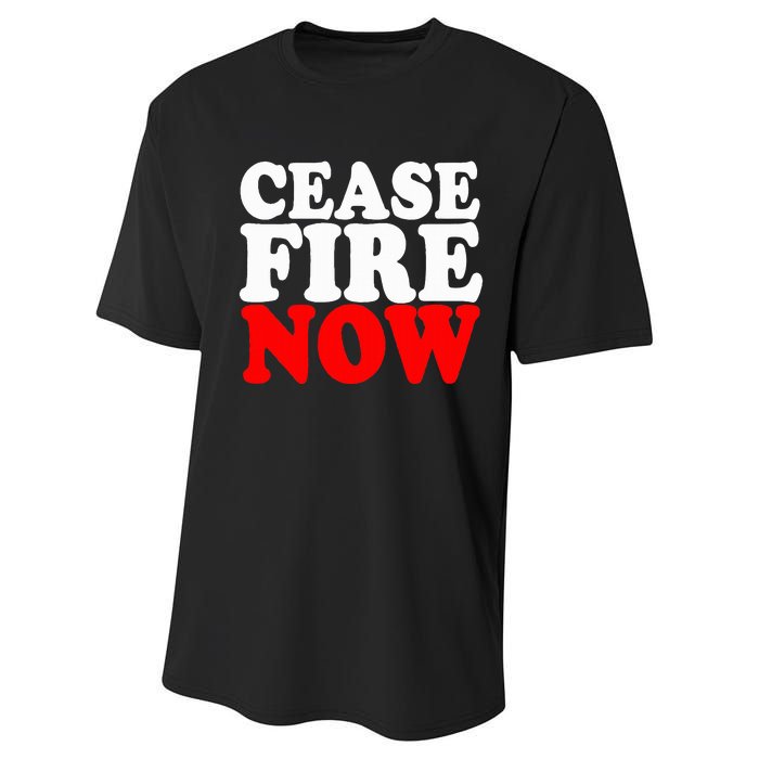 Ceasefire NOW  Performance Sprint T-Shirt