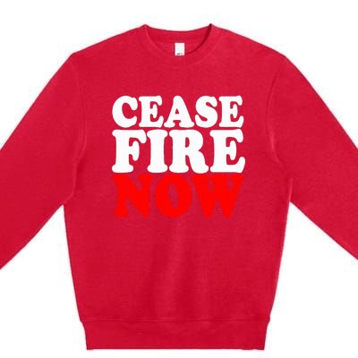 Ceasefire NOW  Premium Crewneck Sweatshirt