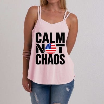 Calm Not Chaos Bold Political Women's Strappy Tank