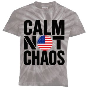 Calm Not Chaos Bold Political Kids Tie-Dye T-Shirt