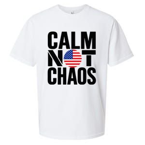 Calm Not Chaos Bold Political Sueded Cloud Jersey T-Shirt