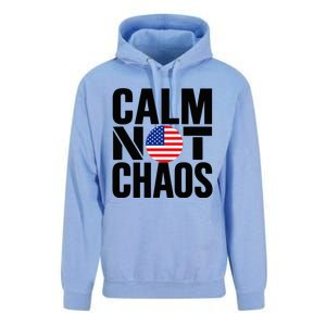 Calm Not Chaos Bold Political Unisex Surf Hoodie