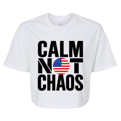 Calm Not Chaos Bold Political Bella+Canvas Jersey Crop Tee