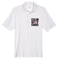 Calm Not Chaos Bold Political Men's Origin Performance Pique Polo