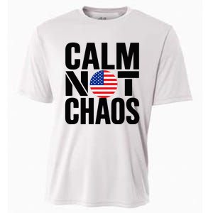 Calm Not Chaos Bold Political Cooling Performance Crew T-Shirt