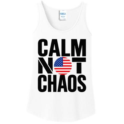 Calm Not Chaos Bold Political Ladies Essential Tank