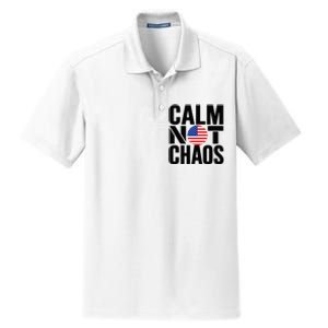 Calm Not Chaos Bold Political Dry Zone Grid Polo