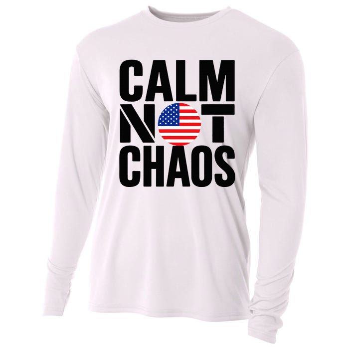 Calm Not Chaos Bold Political Cooling Performance Long Sleeve Crew