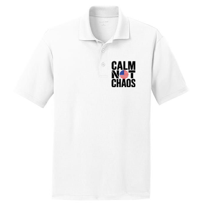 Calm Not Chaos Bold Political PosiCharge RacerMesh Polo