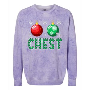 Chest Nuts Christmas Matching Couple Chestnuts Colorblast Crewneck Sweatshirt