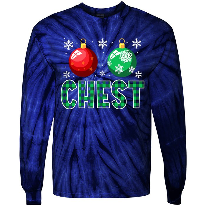 Chest Nuts Christmas Matching Couple Chestnuts Tie-Dye Long Sleeve Shirt