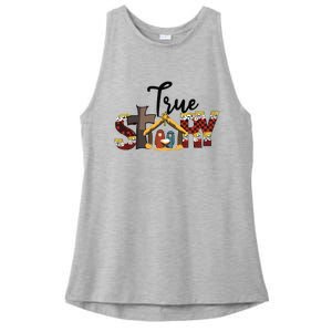 Christmas Nativity Christian Women True Story Ladies PosiCharge Tri-Blend Wicking Tank