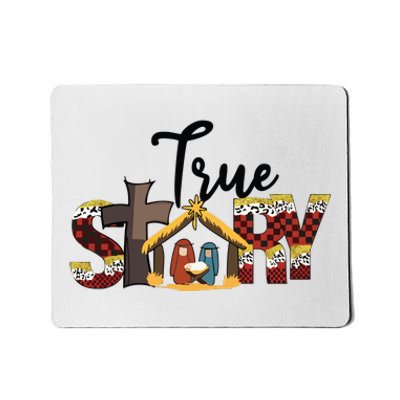 Christmas Nativity Christian Women True Story Mousepad