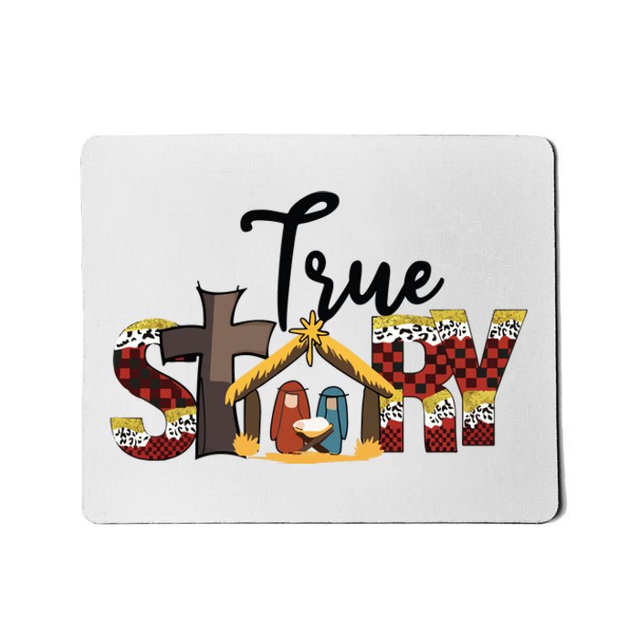 Christmas Nativity Christian Women True Story Mousepad