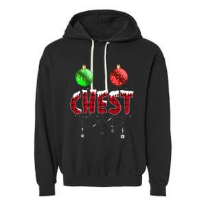 Chest Nuts Christmas Matching Couple Chestnuts Garment-Dyed Fleece Hoodie