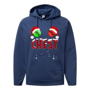 Chest Nuts Christmas Funny Matching Couple Chest Nuts Performance Fleece Hoodie