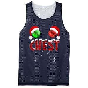 Chest Nuts Christmas Funny Matching Couple Chest Nuts Mesh Reversible Basketball Jersey Tank