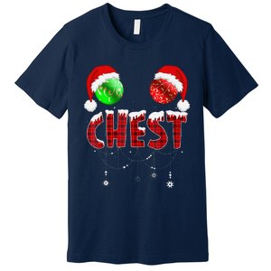 Chest Nuts Christmas Funny Matching Couple Chest Nuts Premium T-Shirt