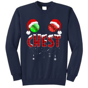 Chest Nuts Christmas Funny Matching Couple Chest Nuts Tall Sweatshirt