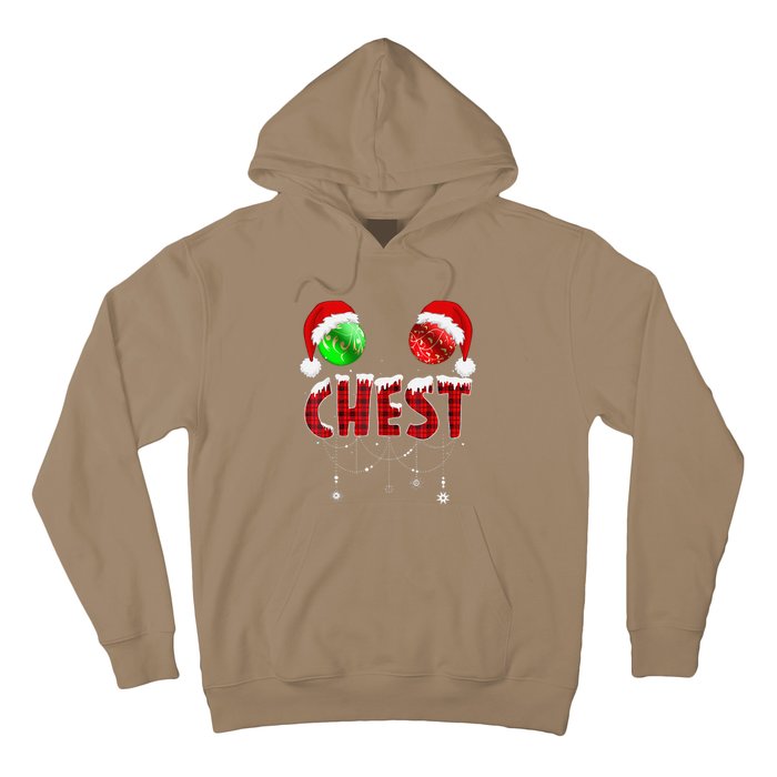 Chest Nuts Christmas Funny Matching Couple Chest Nuts Hoodie