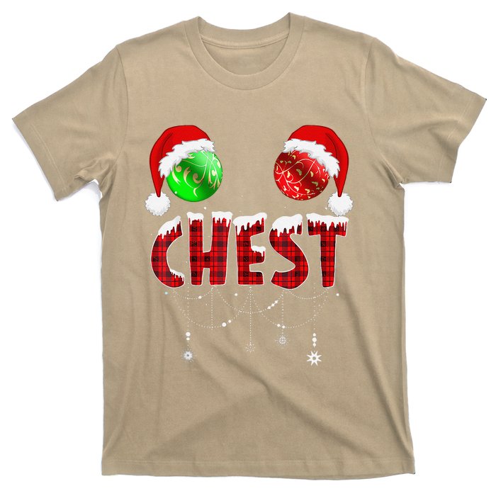 Chest Nuts Christmas Funny Matching Couple Chest Nuts T-Shirt