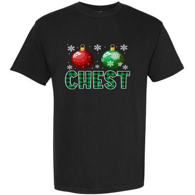 Chest Nuts Christmas Matching Couple Plaid Graphic Chestnuts  Garment-Dyed Heavyweight T-Shirt