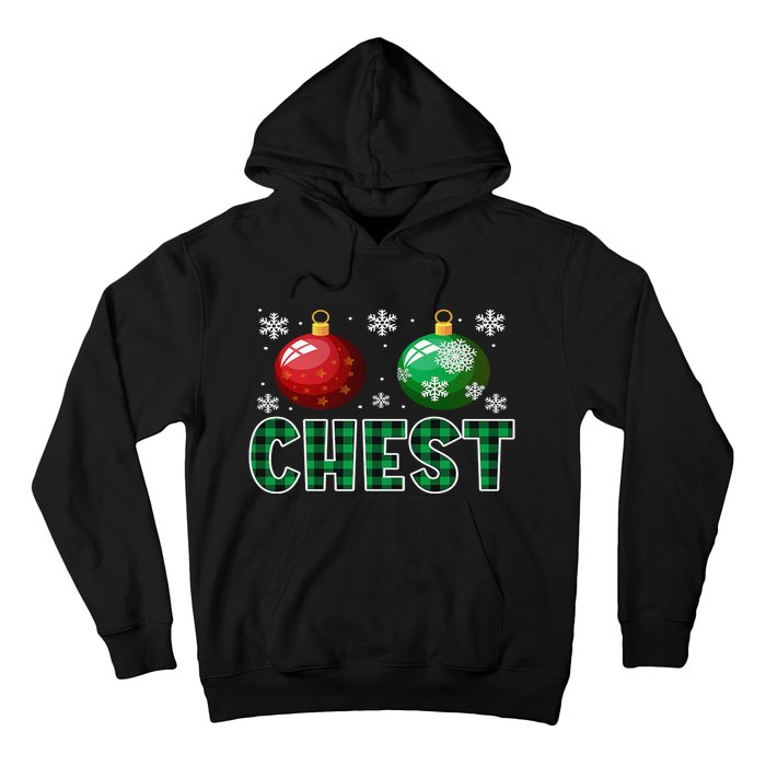 Chest Nuts Christmas Matching Couple Plaid Graphic Chestnuts  Hoodie