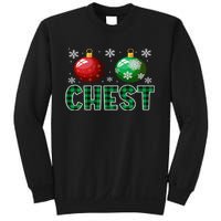 Chest Nuts Christmas Matching Couple Plaid Graphic Chestnuts  Sweatshirt