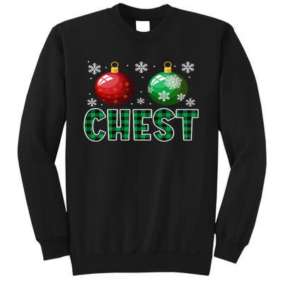 Chest Nuts Christmas Matching Couple Plaid Graphic Chestnuts  Sweatshirt