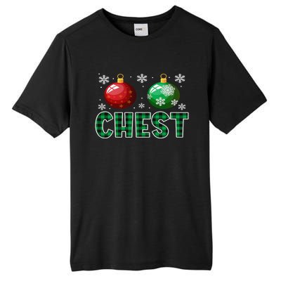 Chest Nuts Christmas Matching Couple Plaid Graphic Chestnuts  Tall Fusion ChromaSoft Performance T-Shirt