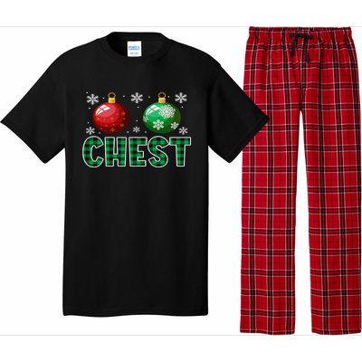 Chest Nuts Christmas Matching Couple Plaid Graphic Chestnuts  Pajama Set