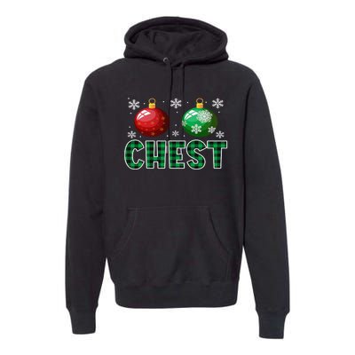 Chest Nuts Christmas Matching Couple Plaid Graphic Chestnuts  Premium Hoodie