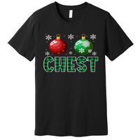 Chest Nuts Christmas Matching Couple Plaid Graphic Chestnuts  Premium T-Shirt