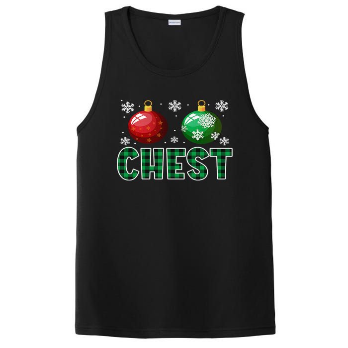 Chest Nuts Christmas Matching Couple Plaid Graphic Chestnuts  PosiCharge Competitor Tank