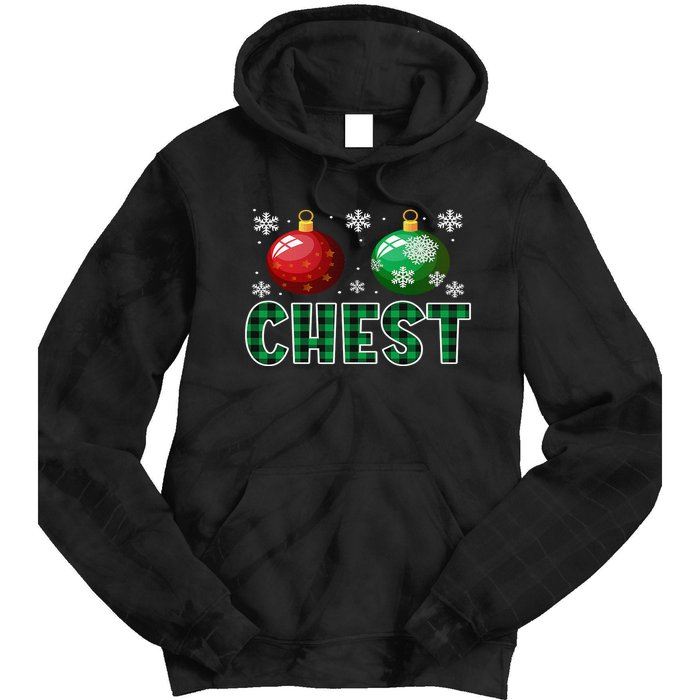 Chest Nuts Christmas Matching Couple Plaid Graphic Chestnuts  Tie Dye Hoodie