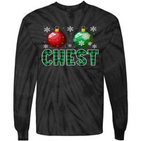 Chest Nuts Christmas Matching Couple Plaid Graphic Chestnuts  Tie-Dye Long Sleeve Shirt