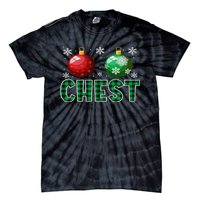 Chest Nuts Christmas Matching Couple Plaid Graphic Chestnuts  Tie-Dye T-Shirt