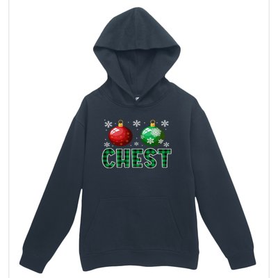 Chest Nuts Christmas Matching Couple Plaid Graphic Chestnuts  Urban Pullover Hoodie