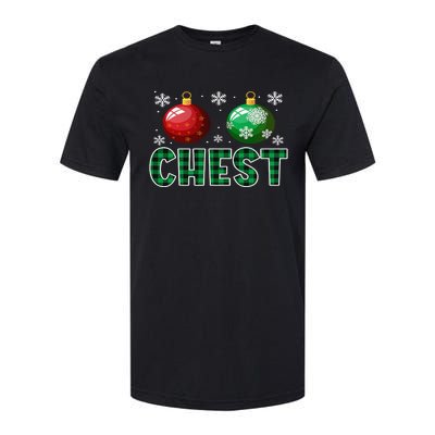 Chest Nuts Christmas Matching Couple Plaid Graphic Chestnuts  Softstyle CVC T-Shirt