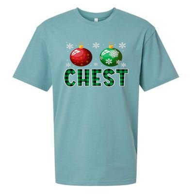 Chest Nuts Christmas Matching Couple Plaid Graphic Chestnuts  Sueded Cloud Jersey T-Shirt